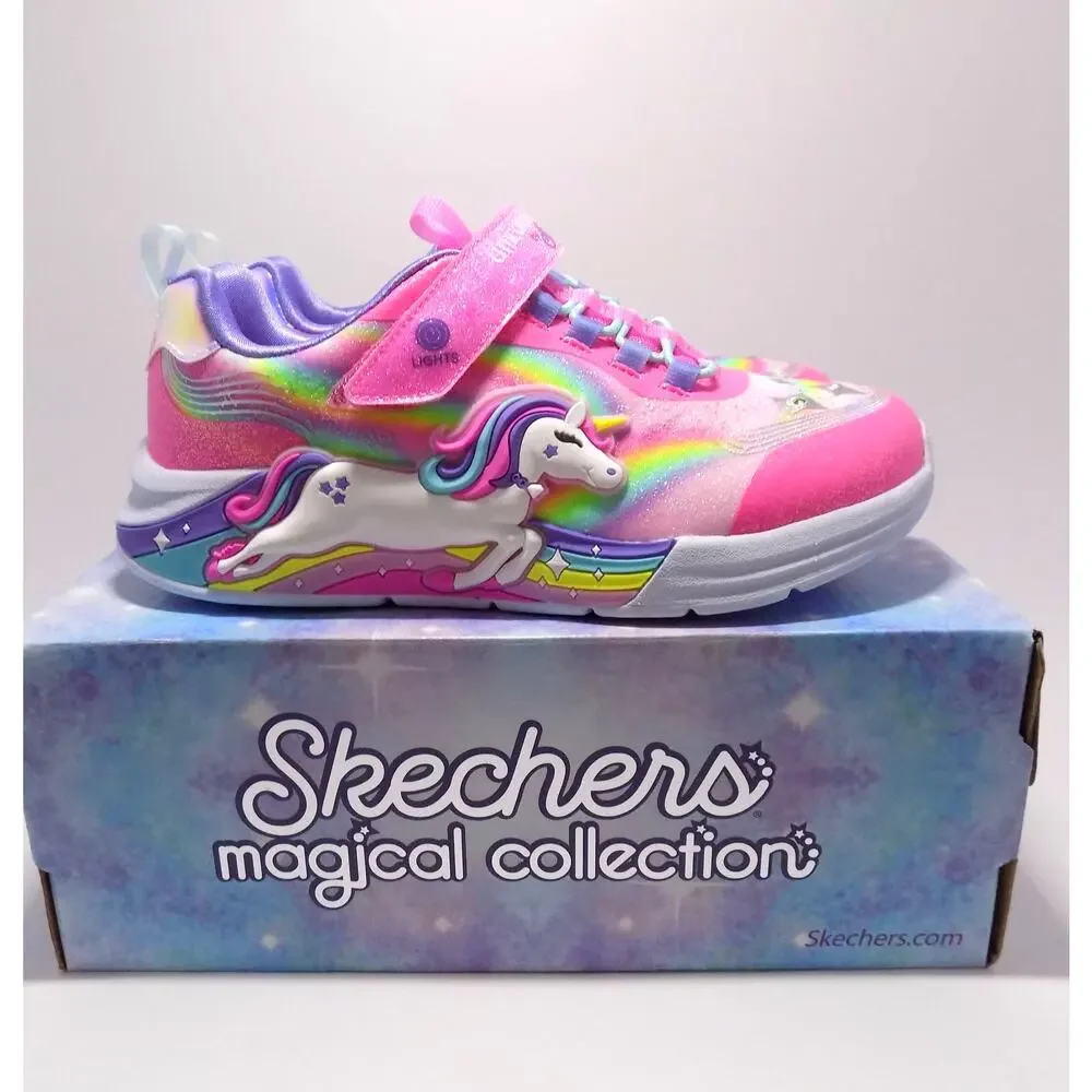 Skechers Unicorn Chaser Light-Up Girls Sneaker - Kids Size 3
